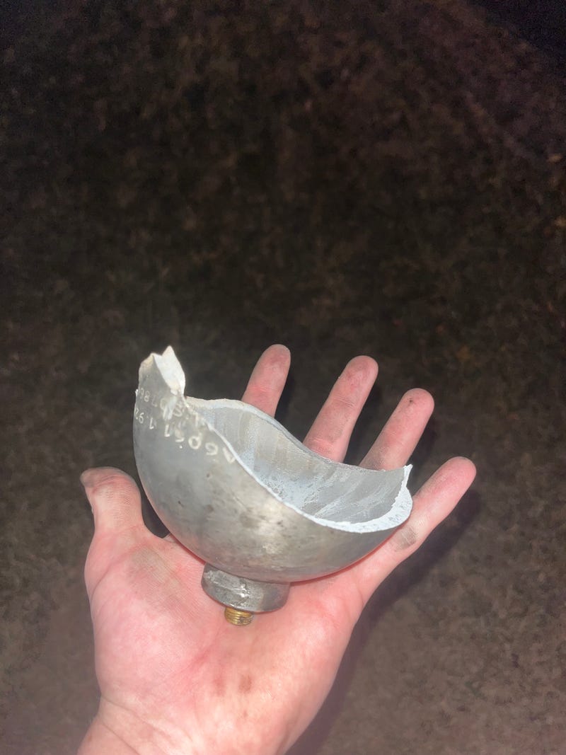 Piece of shrapnel thrown from Clinton Twp. explosion