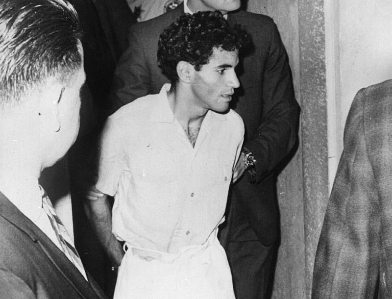 Sirhan Sirhan was charged with the assassination of Senator Robert Kennedy during a campaign stop in California.