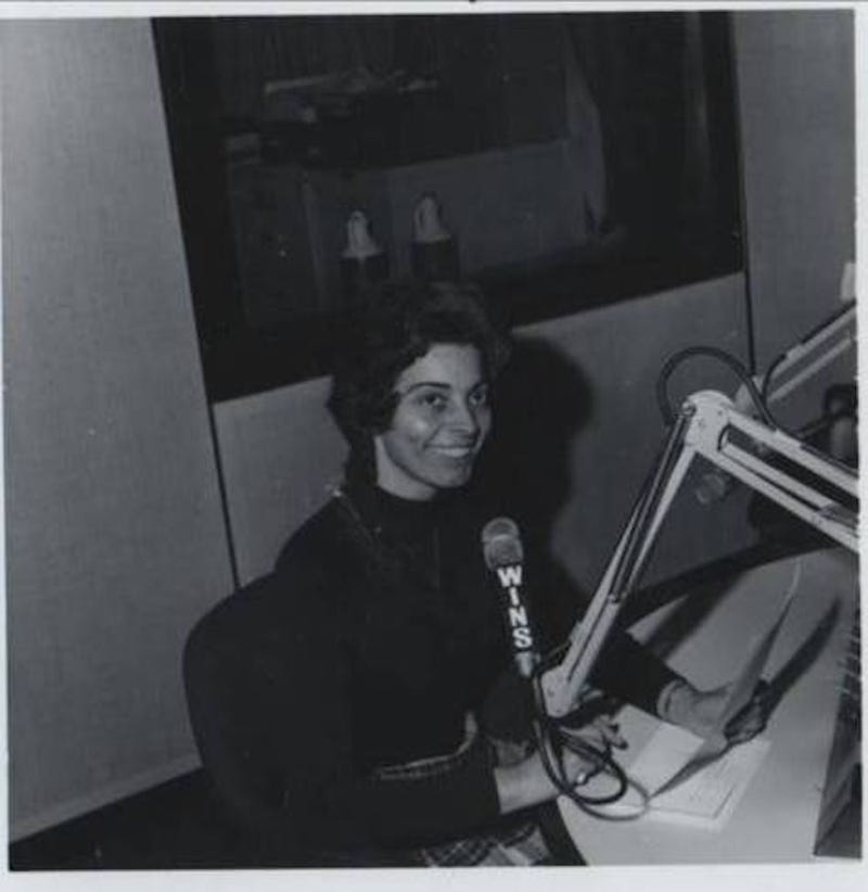 Sister Camille at 1010 WINS in 1973, when she began her commentary for the station