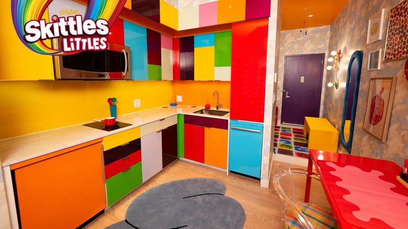Skittles Littles is offering a maximalist, rainbow-colored micro apartment in NYC with free rent for a year to the winner of its Skittles Littles Living contest, Mars, Inc. announced.