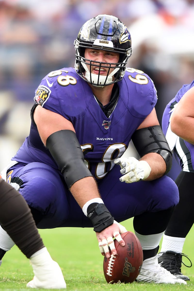 Ravens Center Matt Skura under-center