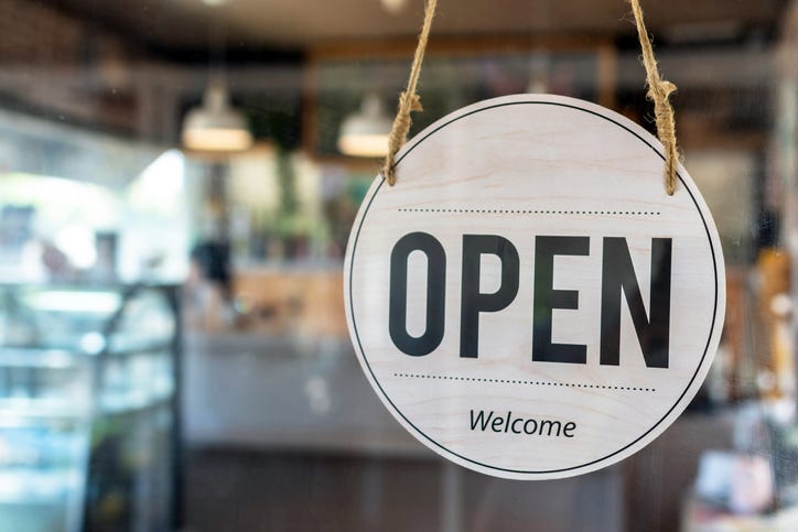 Small Business Welcome Sign