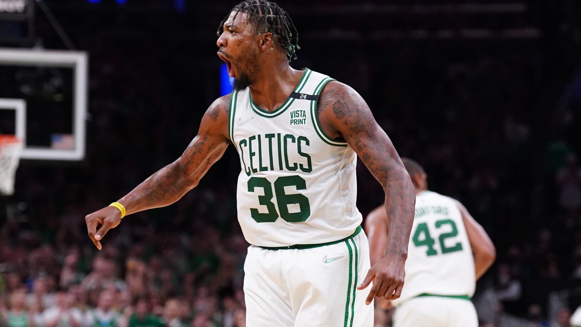 Golden State fans still upset Marcus Smart hustled after a loose ball