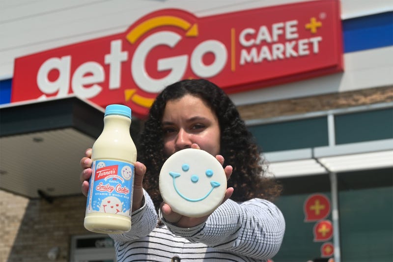 Turner Dairy Farms Eat'n Park Smiley Cookie Milk available at GetGo