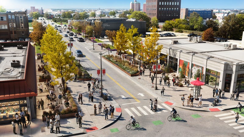 Rendering of planned Detroit Chinatown project.