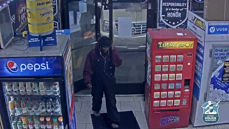 Bobblehead thief entering the store
