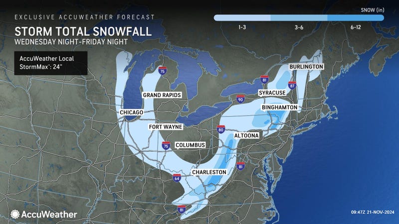 Inches of snow may fall on the Catskills through Friday