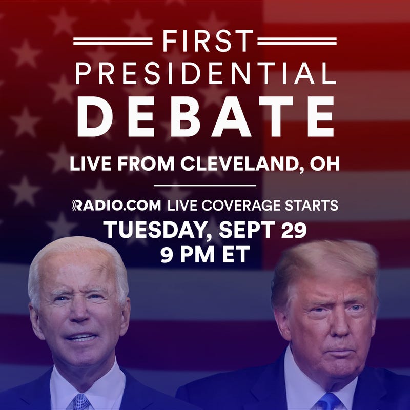 trump biden first 2020 presidential debate on radio.com