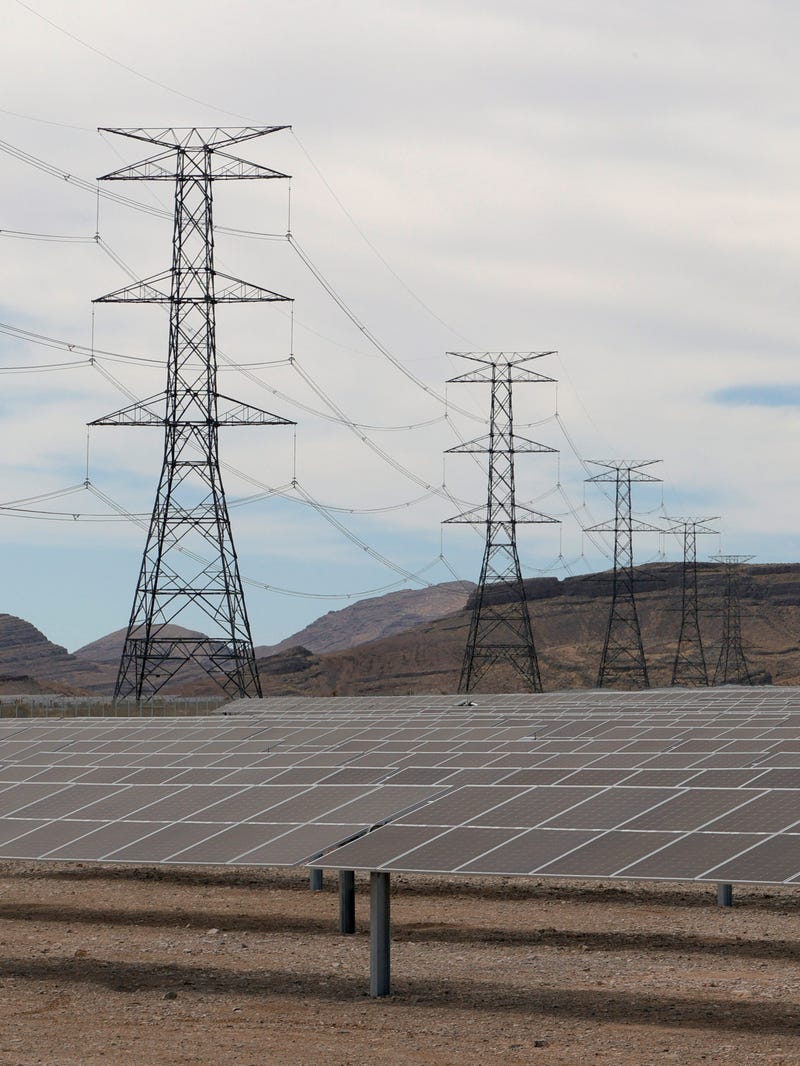 Solar panels in the Nevada desert