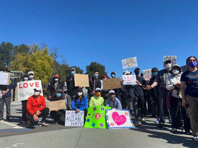 South Bay protesters gather to stand against Asian American violence.