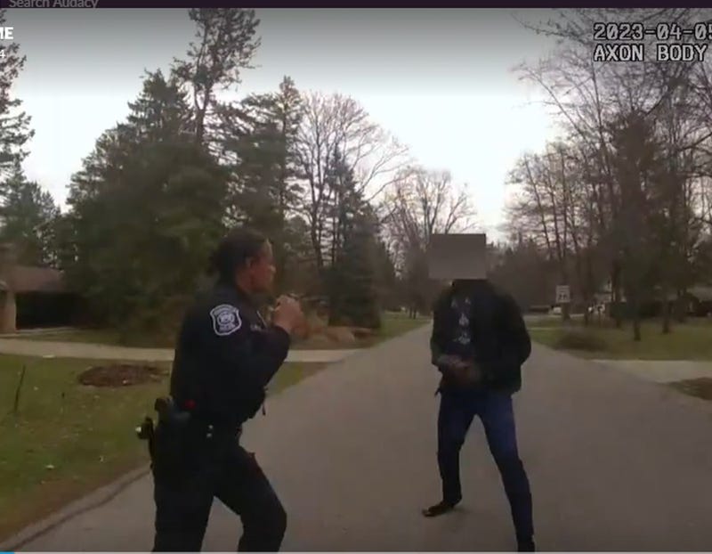 Officer and suspect on body camera footage