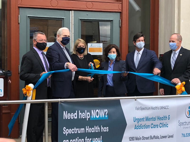 Ribbon cutting of Spectrum Health's Mental Health and Addiction Care Clinic. September 17, 2020