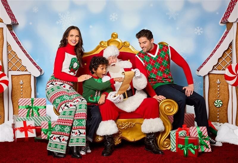 family with Santa