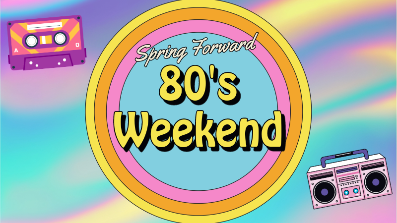 rainbow background retro weekend
