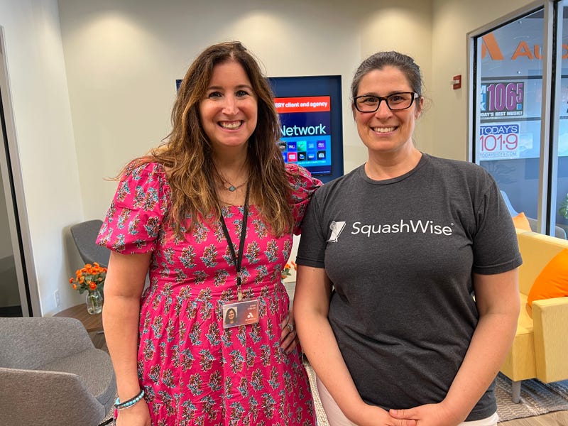 Gina Crash with Baltimore SquashWise Co-Founder & Executive Director Abby Markoe