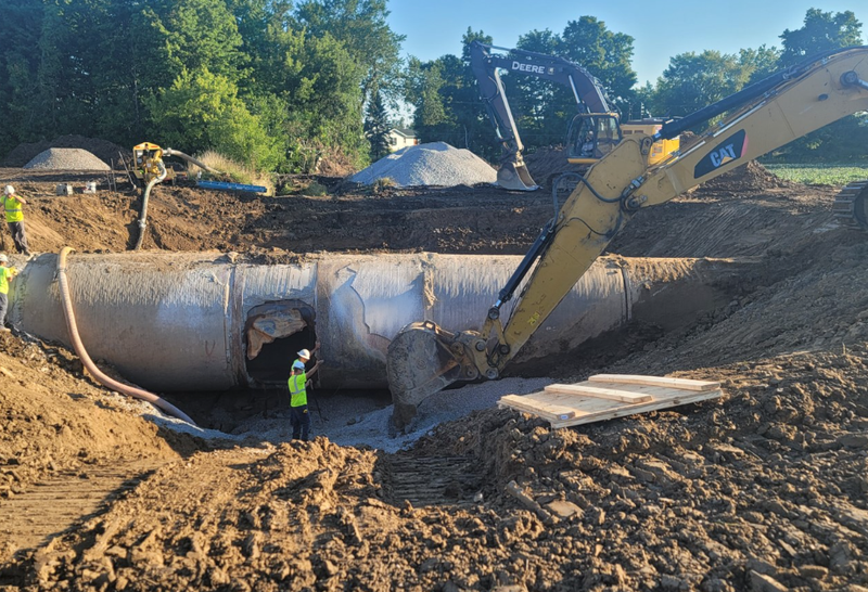 Pipe that caused water main break in Port Huron, Mich.