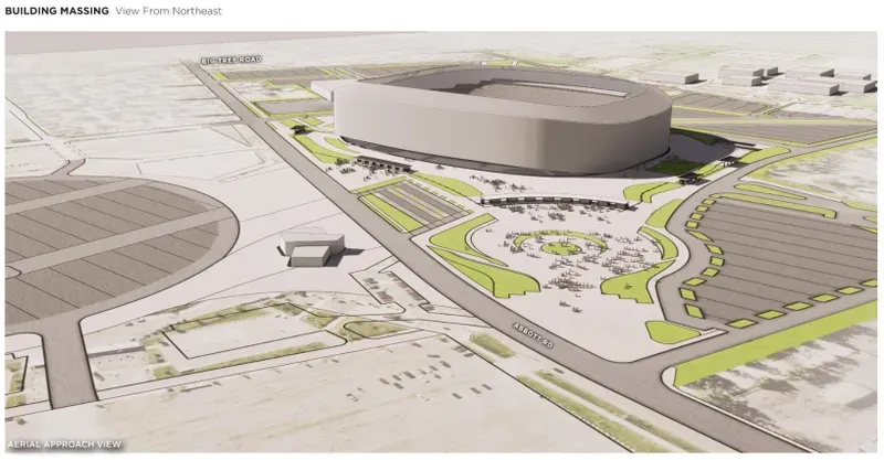 New Buffalo Bills stadium building massing