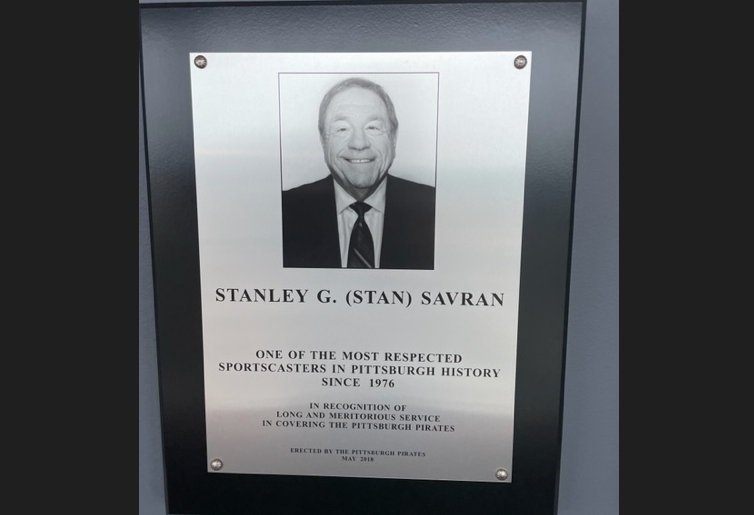 Stan Savran honored by the Pittsburgh Pirates