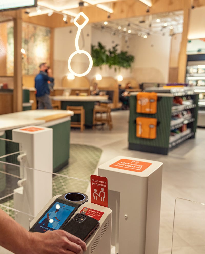 The Starbucks Pickup with Amazon Go location in New York City.