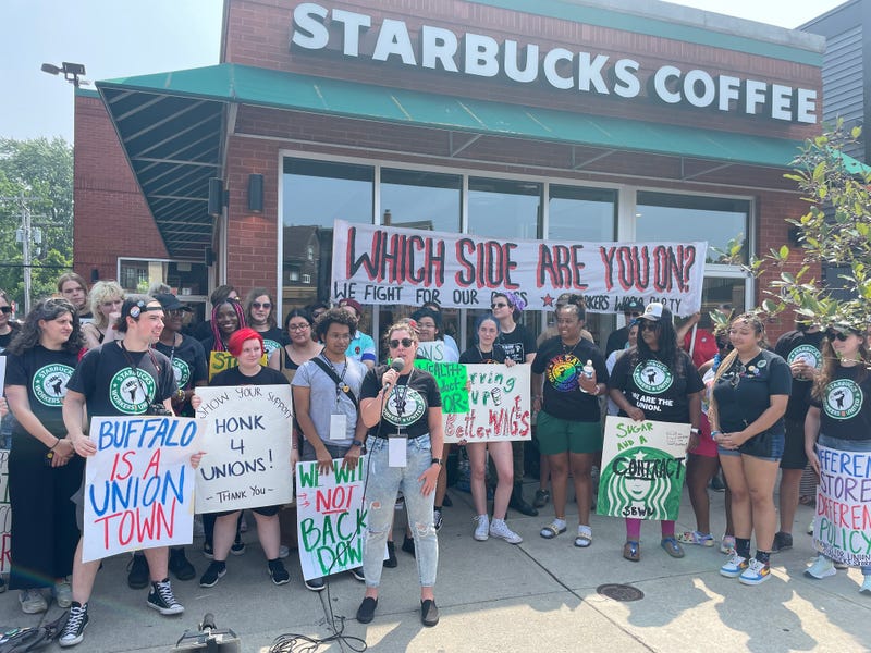 Starbucks Workers United rally