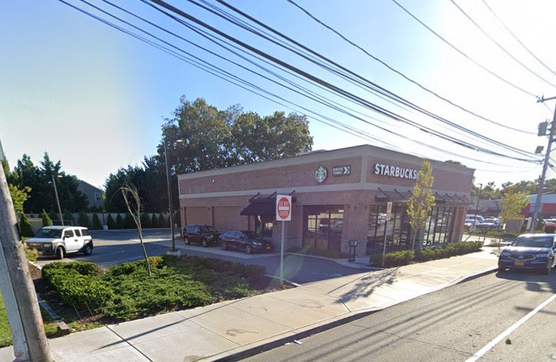 The robbery happened in the parking lot of the Starbucks on Sunrise Highway in Seaford