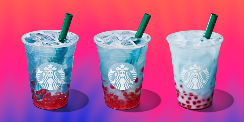 The new Summer-Berry Starbucks Refreshers.