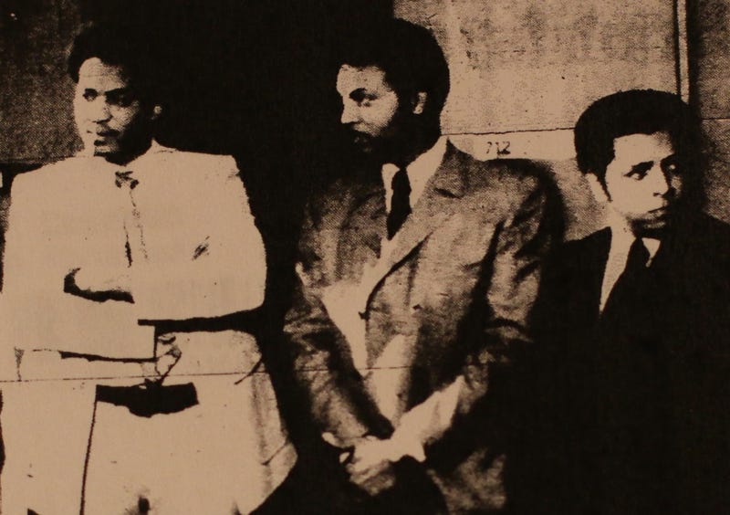 Ronald Martin Virgil Starkey, and James Harris (right to left), who were involved in the Rochester Massacre