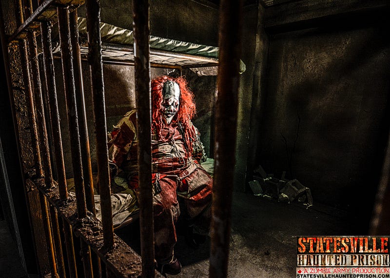 Creators of the infamous ‘Circus of the Dead’, the Clowns had been traveling town-to-town across the USA. They would lure their audience in with mysterious promises of a show they would never forget. At the grand finale of every show, the Clowns would start up their chainsaws and go after the audience. The remains would then be used in the next show. After years of traveling the states and causing multitudes of missing persons, the government issued a manhunt for the Clowns and their twisted circus. After capturing the Clowns, they imprisoned them in Statesville. Since the breakout, the Clowns have been keeping their victims in their cells, using the body parts to construct their Circus of the Dead once again.