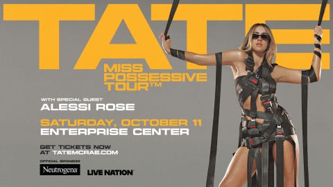 Tate McRae at Enterprise Center
