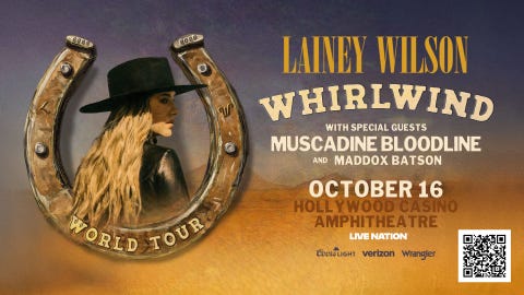 Lainey Wilson at Hollywood Casino Amphitheater