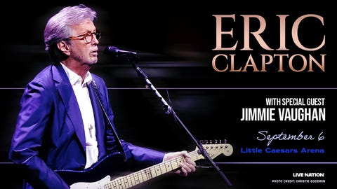 Eric Clapton with Jimmie Vaughan at Little Caesars Arena