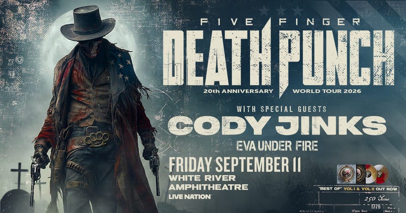 Five Finger Death Punch with Cody Jinks at White River Amphitheatre