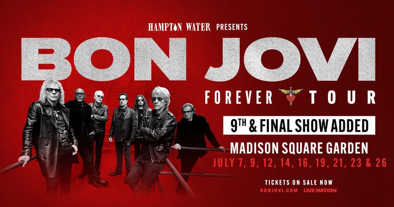 Enter for a Chance to Win Tickets to see Bon Jovi at Madison Square Garden