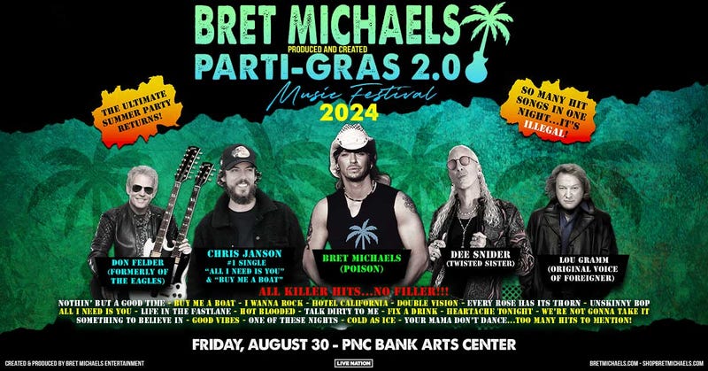 Text for a Chance to Win tickets to see Bret Michaels