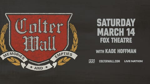 Colter Wall: Memories and Empties at the Fox Theatre