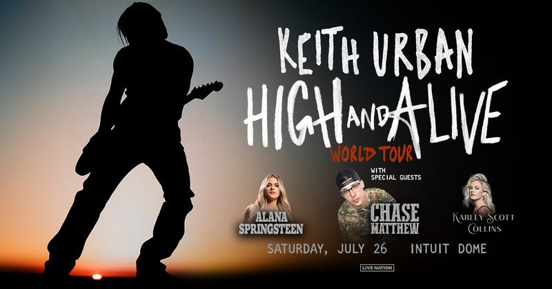 Weekend Code Words: Keith Urban at Intuit Dome July 26th! 