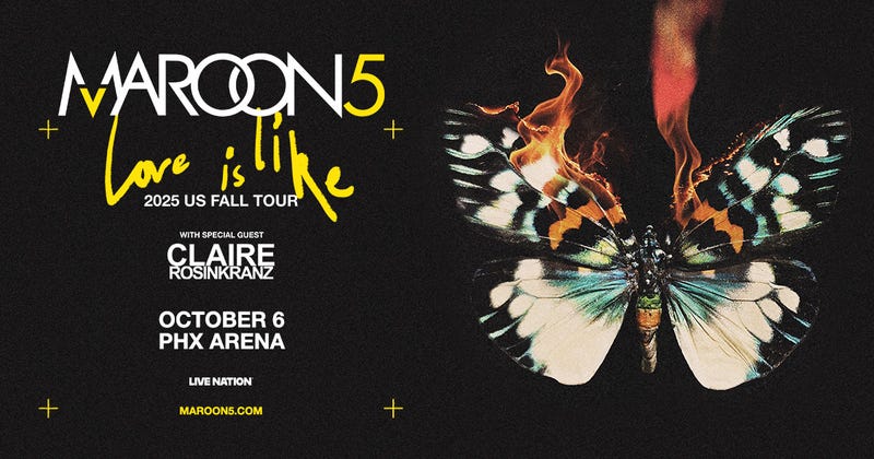 Maroon 5 LOVE IS LIKE 2025 US Fall Tour with special guest Claire Rosinkranz