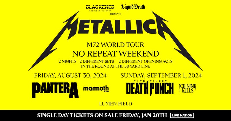 Win Metallica Tickets This Week On KISW