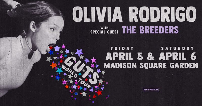 Listen for your chance to win tickets to see Olivia Rodrigo at MSG