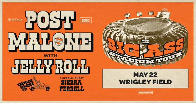 Post Malone with Jelly Roll at Wrigley Field on May 22