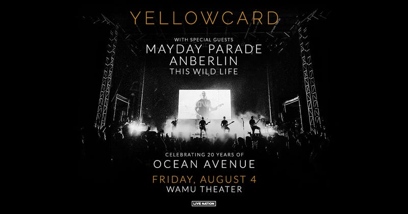 Yellowcard celebrates 20 years of Ocean Avenue with Mayday Parade, Anberlin & This Wild Life at WAMU Theater on Friday, August 4th