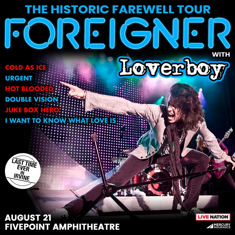 Foreigner at FivePoint Amphitheater 8/21/23