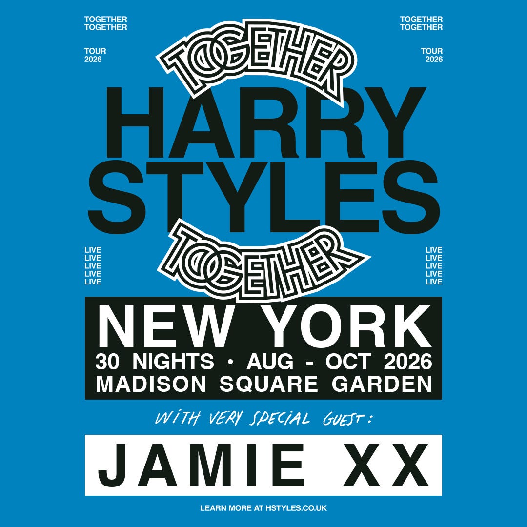 HARRY　TOUR 2016 TURNING TIME AROUND Harry Styles Announces 'Together, Together' World Tour 2026