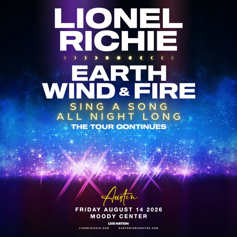 Lionel Richie and Earth Wind & Fire August 14 at the Moody Center