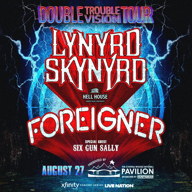 Lynyrd Skynyrd / Foreigner Double Trouble Double Vision Tour Cynthia Woods Mitchell Pavilion August 27 2026