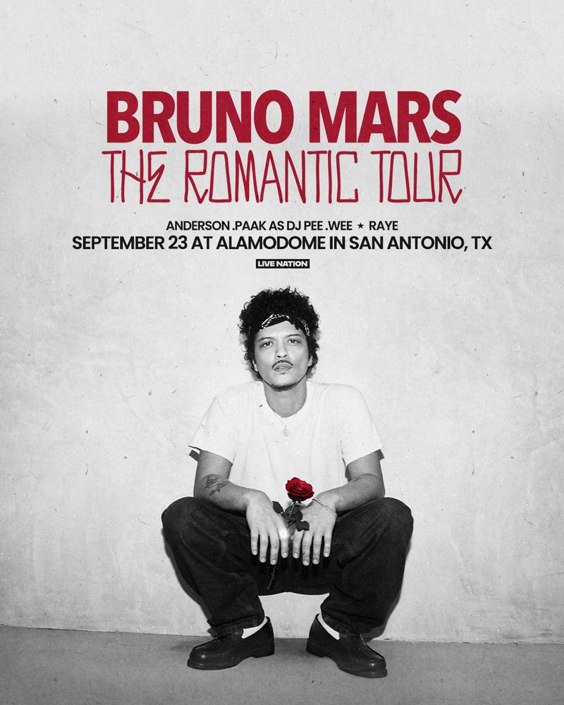 Bruno Mars The Romantic Tour Alamodome September 23