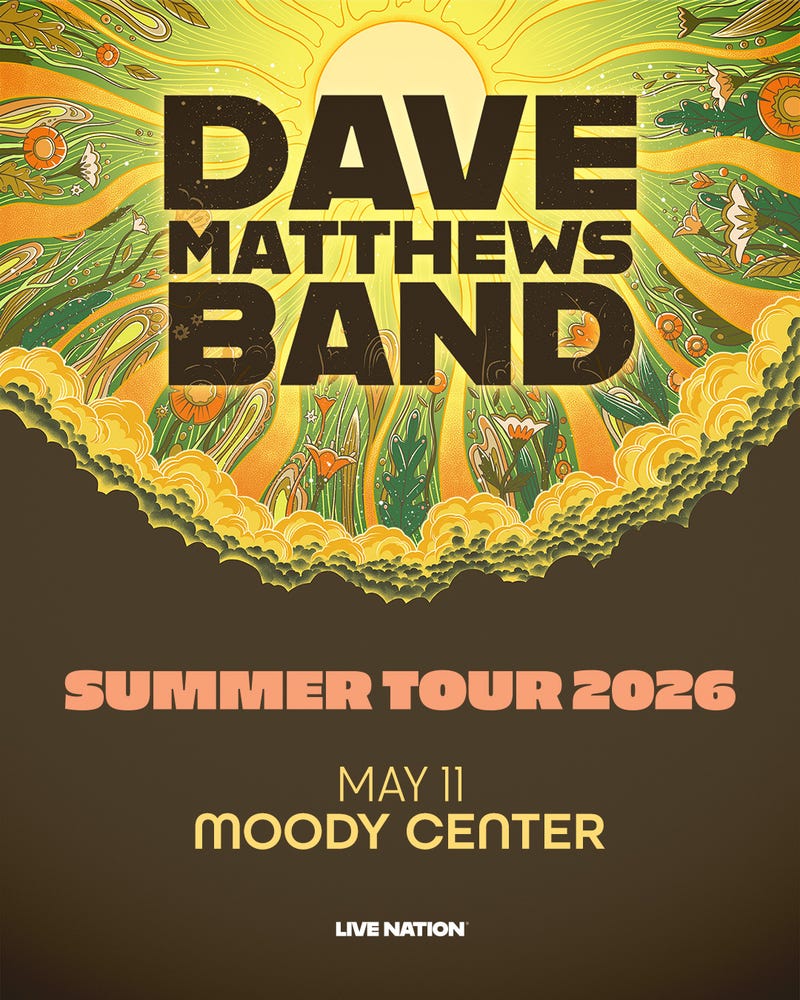 Dave Matthews Band Summer Tour 2026 May 11 Moody Center
