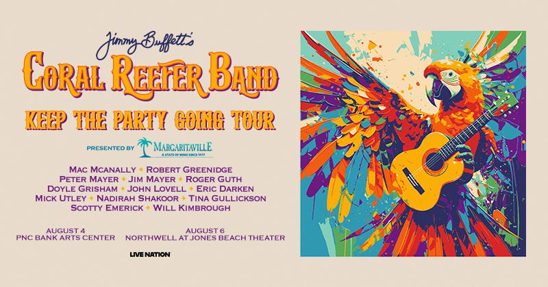 Enter for a Chance to Win Tickets to See Jimmy Buffett's Coral Reefer Band