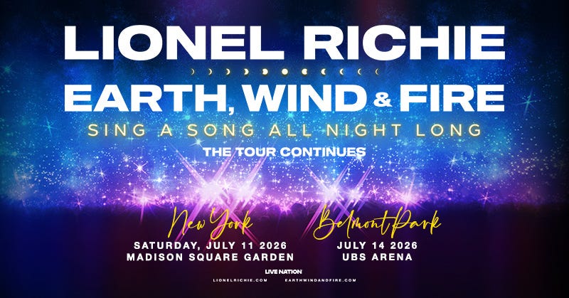Text for a Chance to Win Tickets to see Lionel Richie and Earth, Wind & Fire