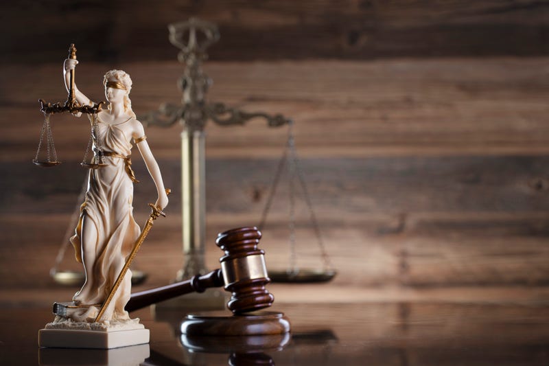 Statue of Justice and gavel